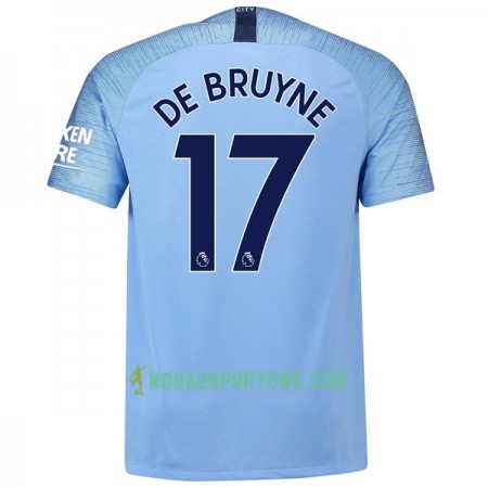 Koszulka Manchester City De Bruyne 17 Domowe Stroje Piłkarskie 2018/19 Krótki Rękaw